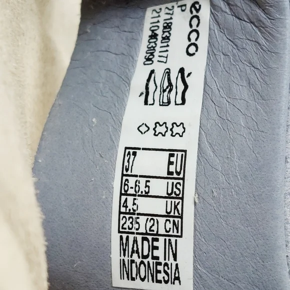 New ECCO Womens Corksphere Leather Grey Tong Sandals D241 - Picture 10 of 13